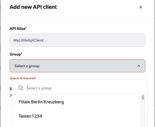 API client group